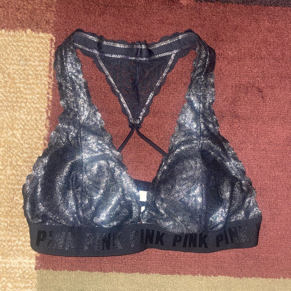 PINK VICTORIA SECRET BLACK BRALETTE 🖤